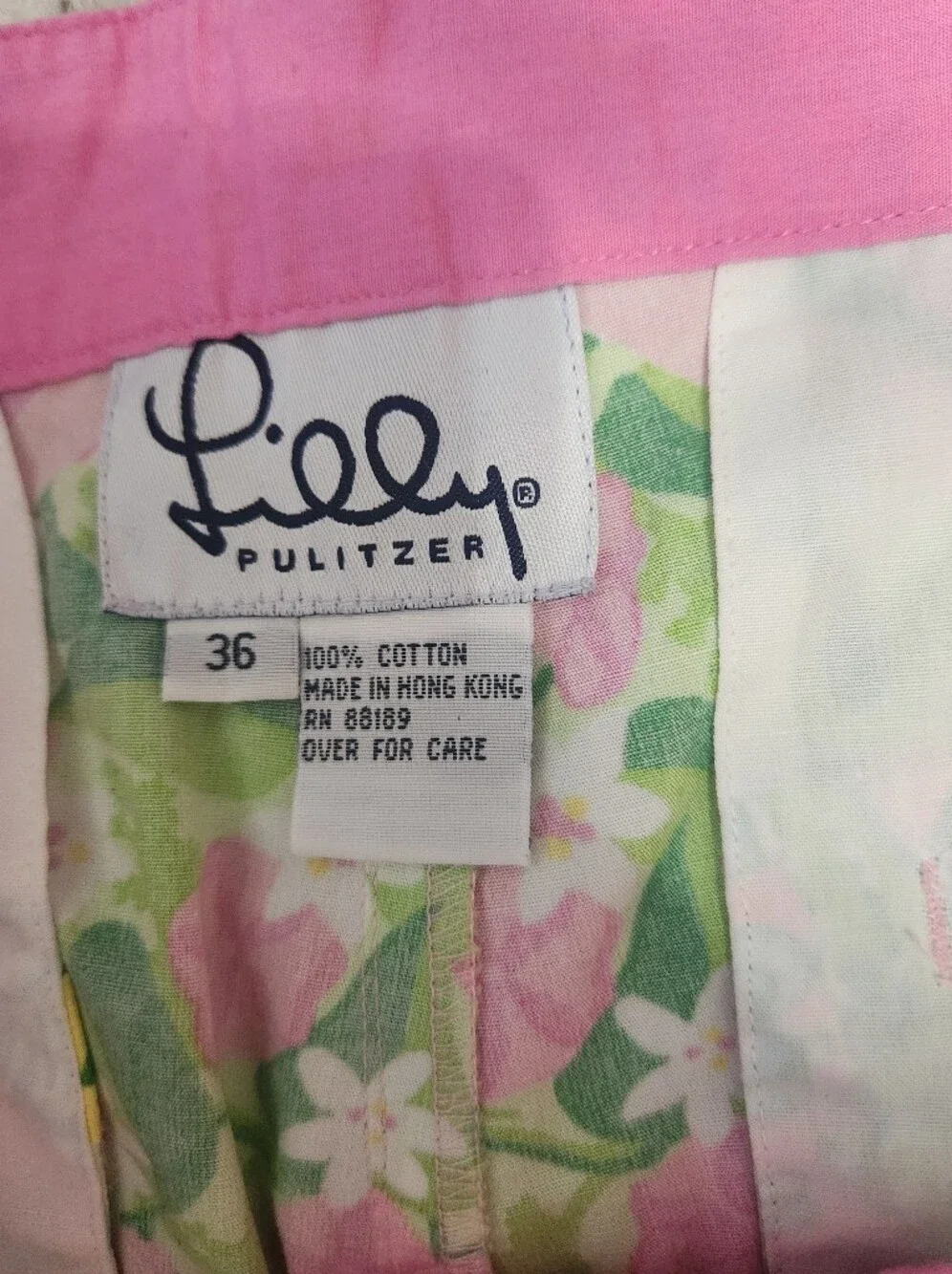 Vintage Lilly Pulitzer Men’s Resort Pants Bright Tropical Patchwork Preppy 36
